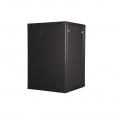 Шкаф 19" телекоммуникационный настенный, 18U 901x600х600 мм, дверь перфорация, черный